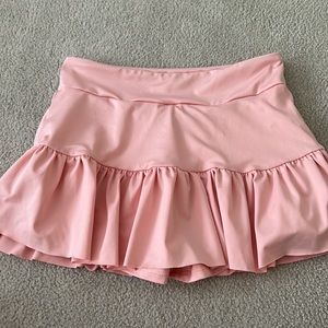 pink ruffle tennis skirt